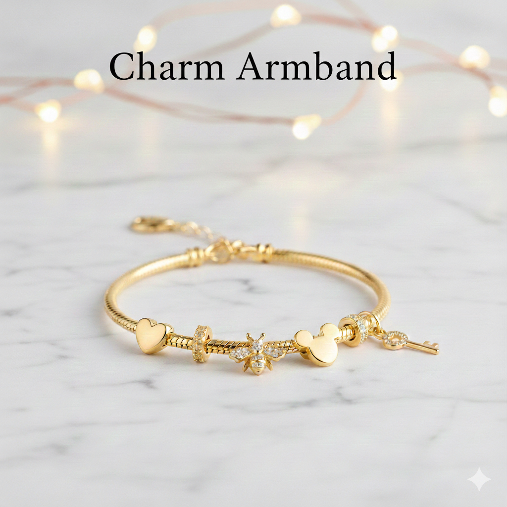 Charm Armband Gold